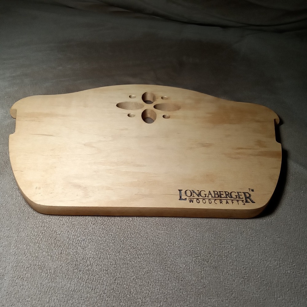 Longaberger Woodcrafts Wooden Basket Lid Protector Flower Cutout Wood Divider